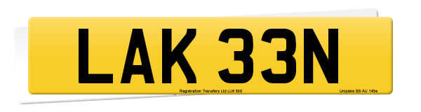 Registration number LAK 33N